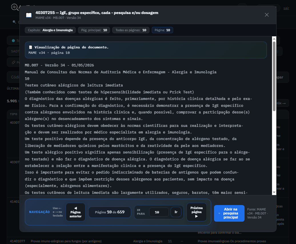 Leitor inteligente de documentos com paginação no AudTech